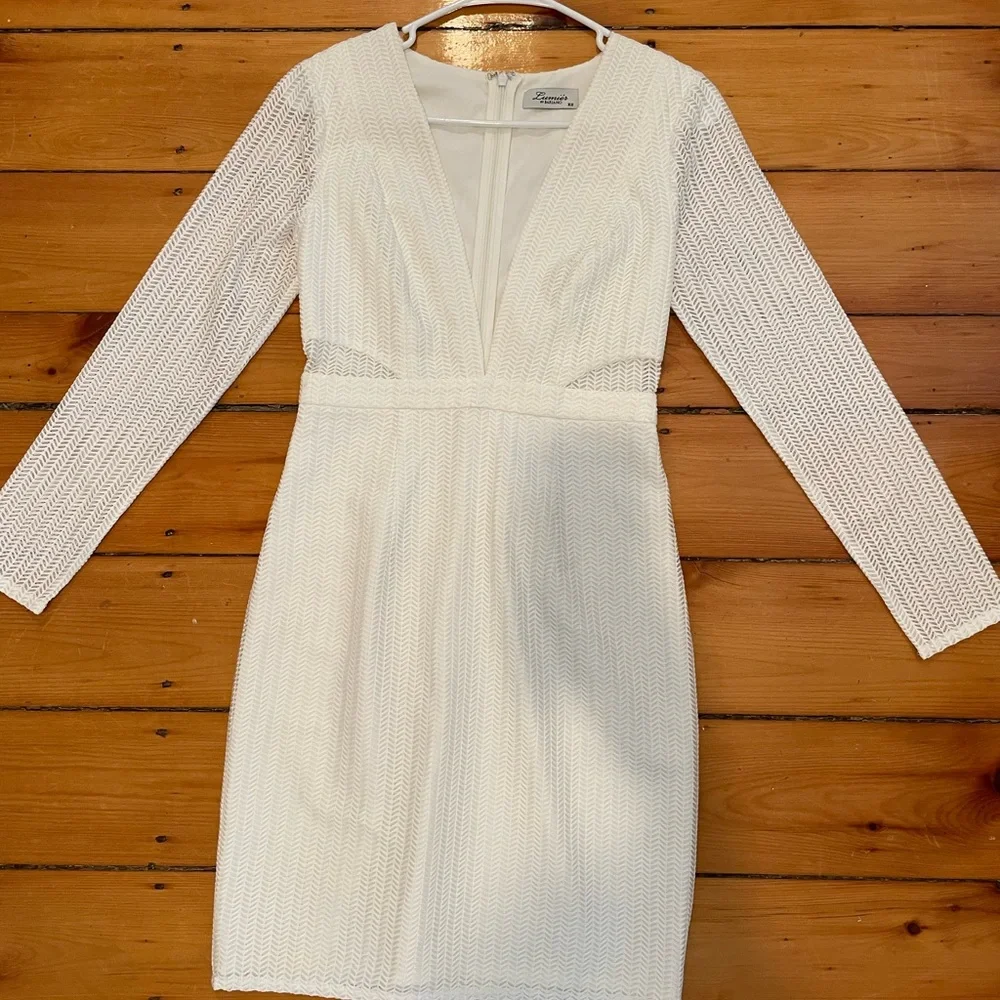 Nordstrom white long sleeve mini dress - Picture 1 of 3